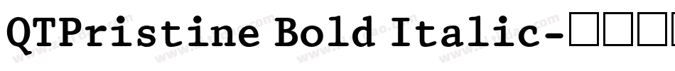 QTPristine Bold Italic字体转换